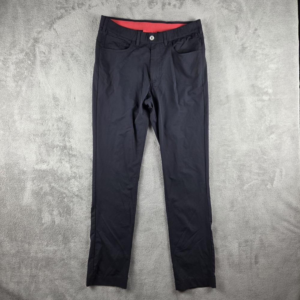 Redvanly Kent Pull ON Black Pants Men's Small Trousers Golf Performance Stretch
